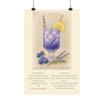 Lavender Blueberry Italian Soda