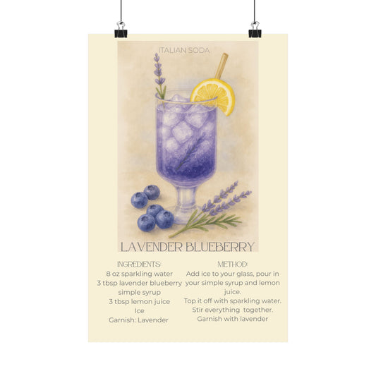 Lavender Blueberry Italian Soda