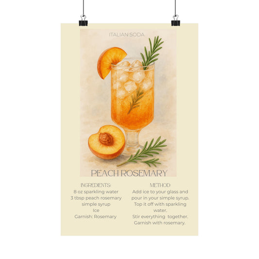 Peach Rosemary Italian Soda