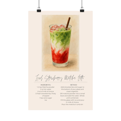 Iced Strawberry Matcha Latte