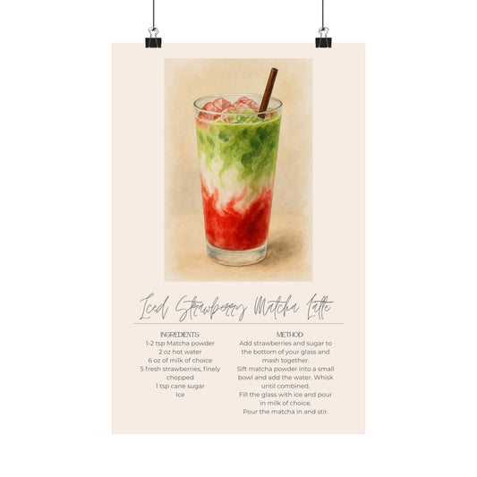 Iced Strawberry Matcha Latte