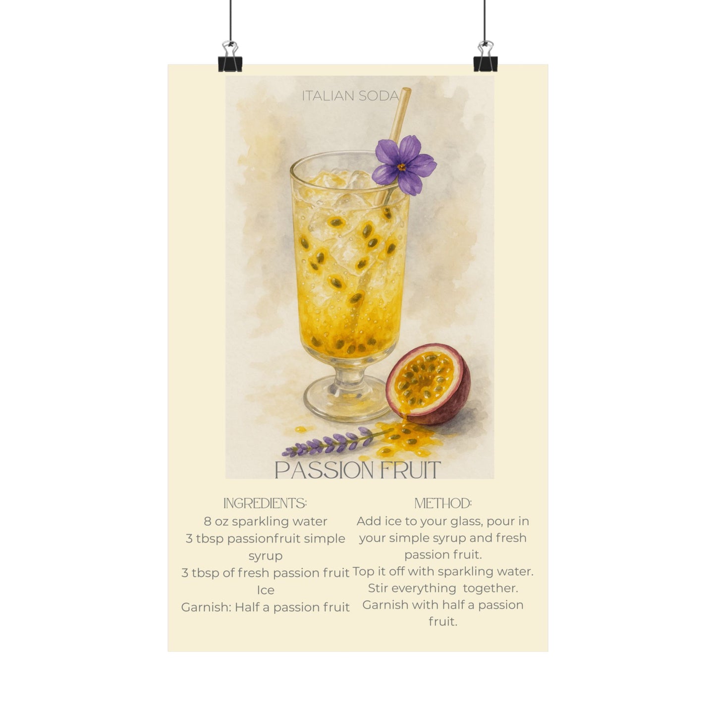Passion Fruit Italian Soda